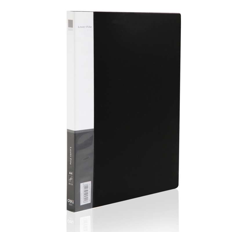 得力文件夹5301 资料整理收纳夹 单强力夹+插袋 商务办公用品