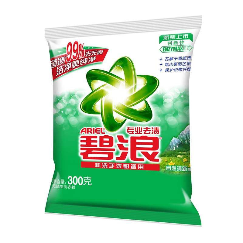 碧浪 自然清香去渍无磷洗衣粉 480克/袋