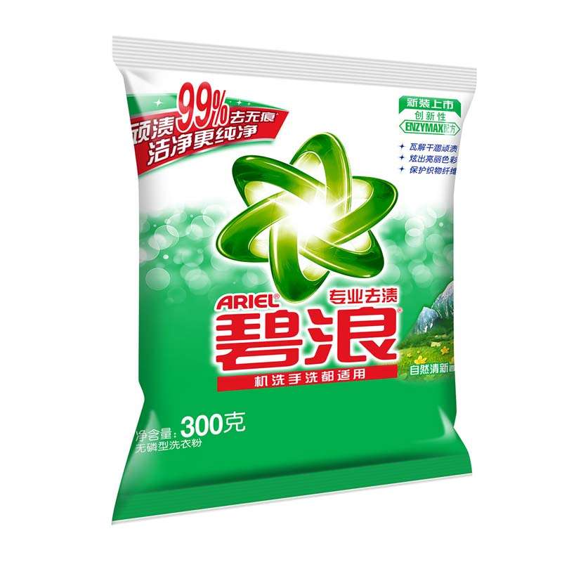 碧浪 自然清香去渍无磷洗衣粉 480克/袋
